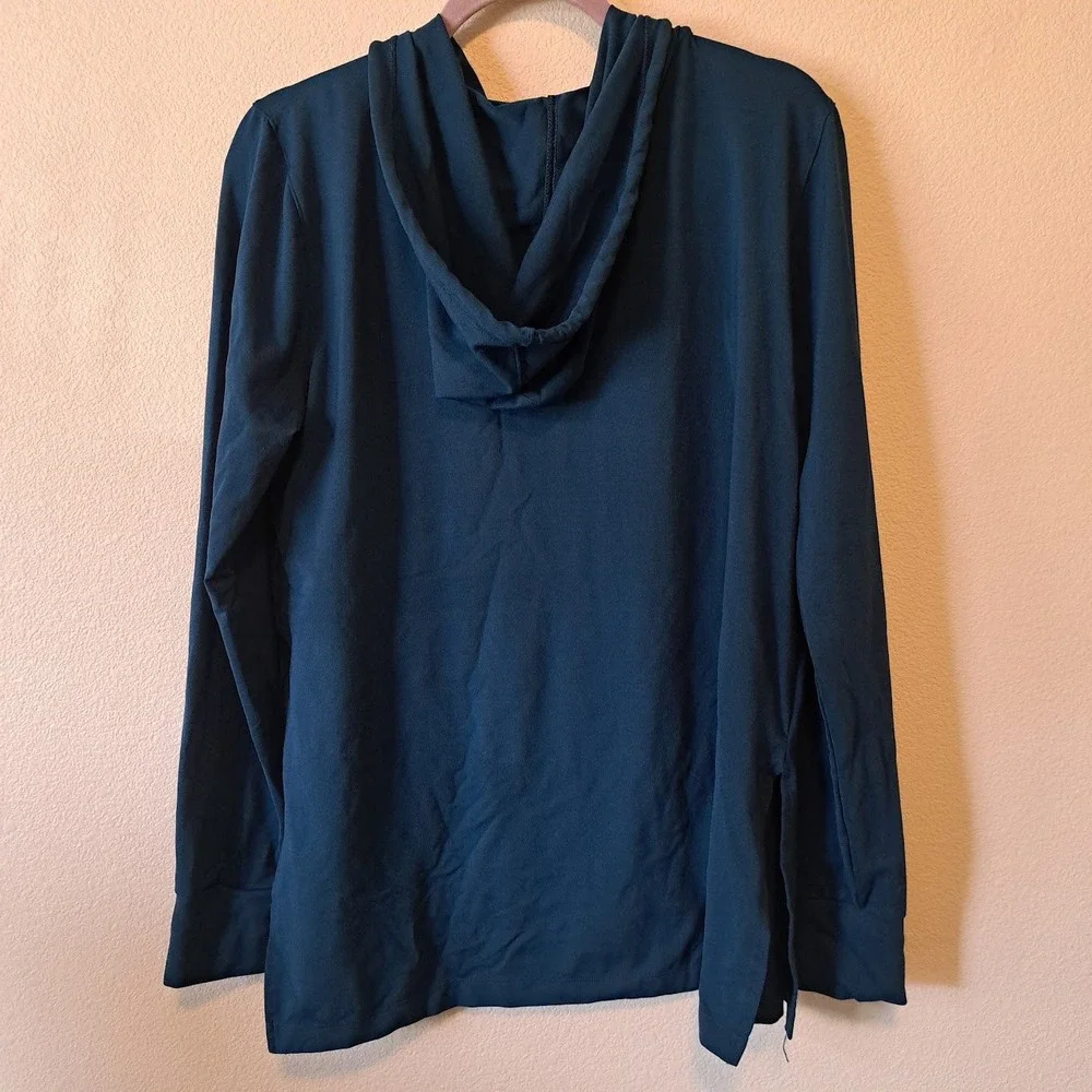 Nike Dri-FIT Womens Hoodie Navy Blue Long Sleeve Pullover Sweatshirt Large